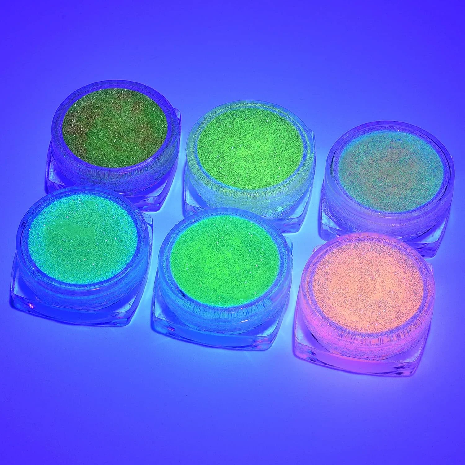 ژل اکلیلی صورت و بدن، درخشش در نور سیاه فرابنفش، اکلیل آرایشی صورت و بدن برای بانوان، ژل اکلیلی ظریف برای بدن، صورت، مو، سایه چشم، لوازم جانبی ناخن، ست B