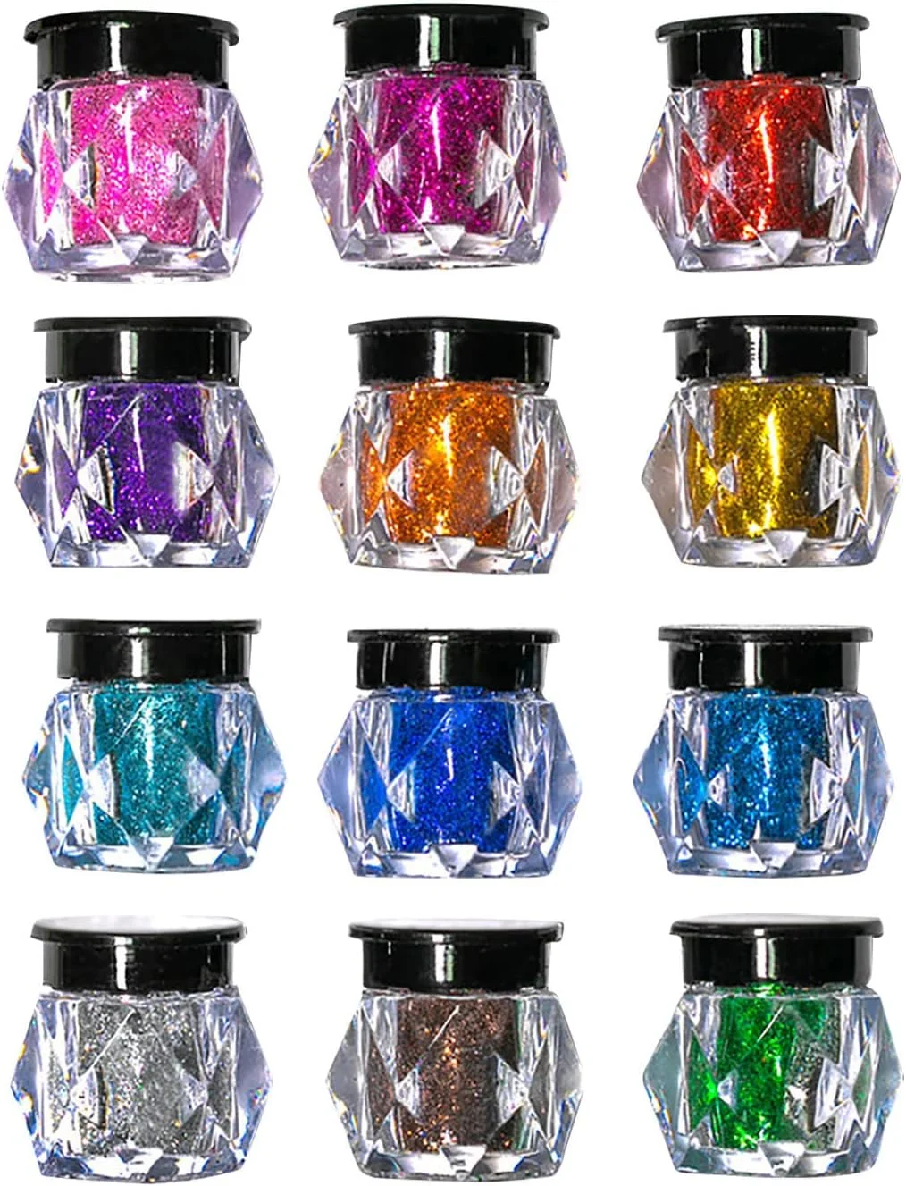 پودر سایه چشم رنگدانه بالا | پودر روشن کننده سایه چشم پودر شل صدفی رنگدانه نئون سایه چشم پودر صورت هنر ناخن مهمانی براق آرایش (A)