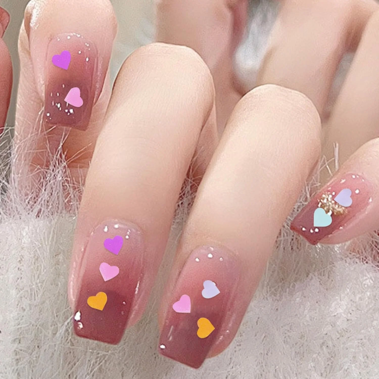 پولک های اکلیلی ناخن، 6 رنگ برچسب دانه های قلبی اکلیلی هولوگرافیک | هنر طراحی ناخن هولوگرافیک، تزئینات صنایع دستی آکریلیک ژاپنی برای زنان و دختران، مناسب برای تلفن
