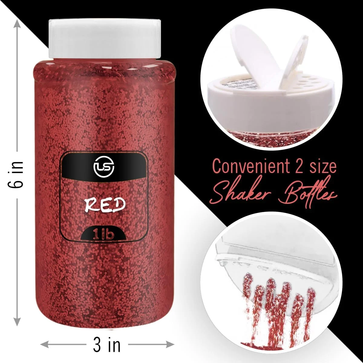 مجموعه اکلیل فله ای، اکلیل ریز برای صنایع دستی، رزین و اسکرپ بوک، بسته 4 عددی - 1 پوند/16 اونس در هر بطری شیکر، عالی برای صنایع دستی، تزئینات و لیوان ها