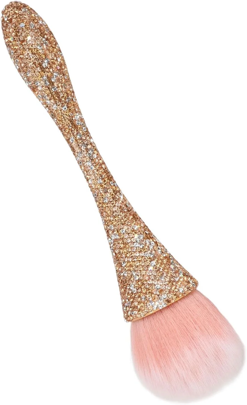 برس گردگیری ناخن، برس پودر ناخن، قدرت جذب پودر قوی، جلوگیری از تغییر شکل موهای نایلونی با سطوح براق برای سالن ناخن (زرد)