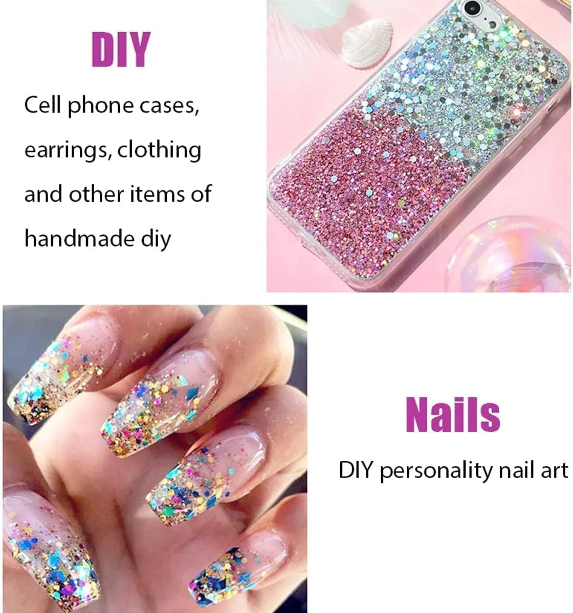 ست دو عددی اکلیل بدن، پولک های پری دریایی ژل اکلیلی هولوگرافیک مایع، اکلیل درشت صورت چشم لب ناخن مو برای مهمانی هنری جشنواره آرایش هالووین، ژل اکلیل بدن درخشان، برای دختران و زنان (طلایی سفید)