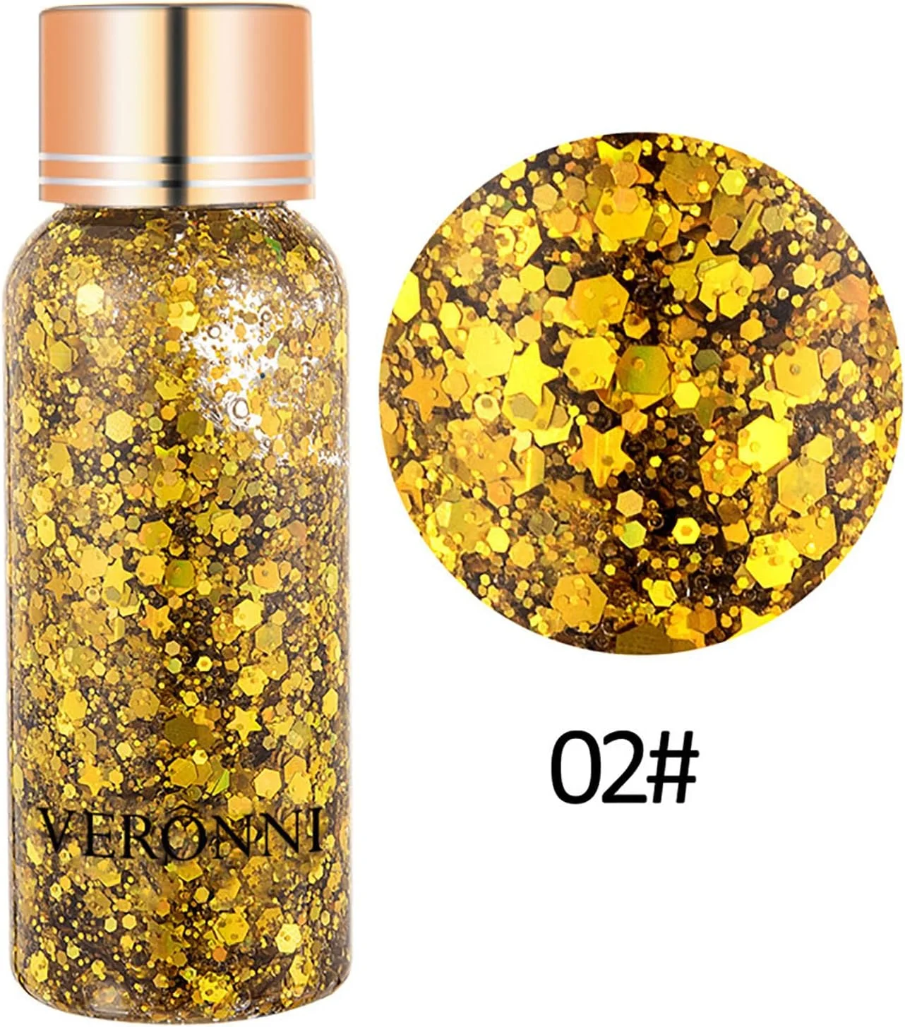 سایه چشم ژلی پولکی، ژل اکلیلی درشت پری دریایی برای تزئین صورت، مو و ناخن