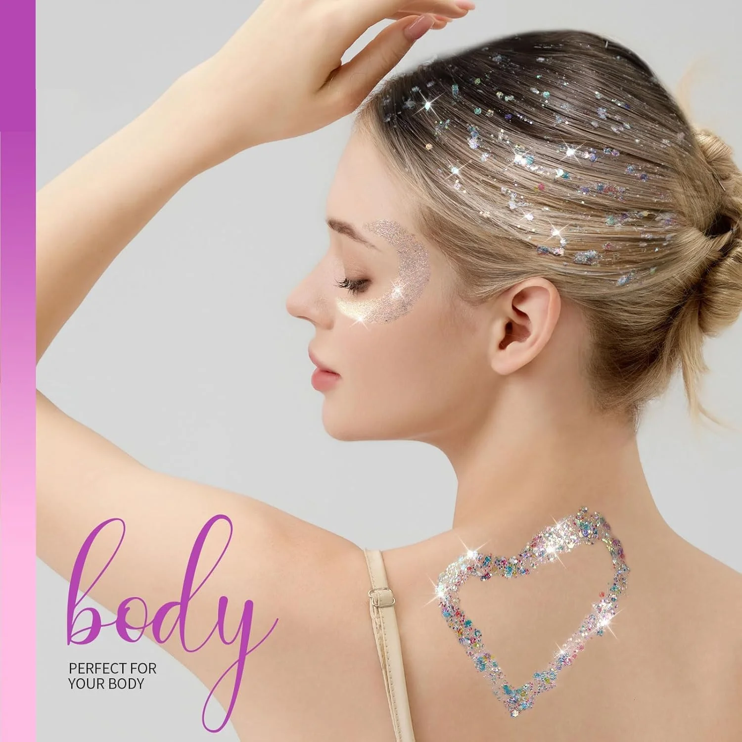 اکلیل صورت برای لباس های فانتزی جشن + 2 تکه اکلیل طلایی آرایشی صورت، بدن برای هنر ناخن و بدن، مو، پولک و لوازم جانبی آرایش زنانه (سفید براق)