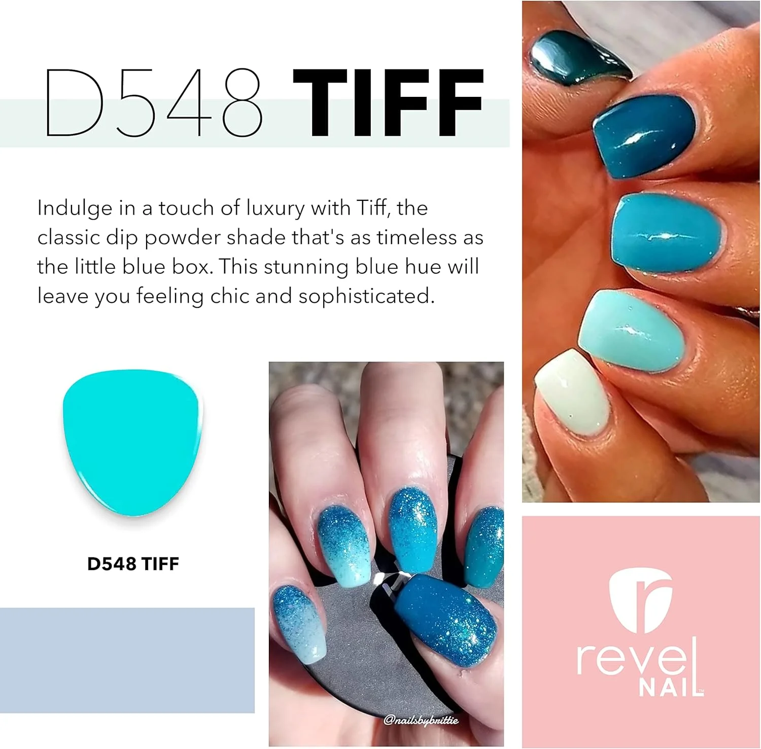 پودر دیپ ناخن رول - پودر دیپ آبی لاک ناخن، پودر دیپ مقاوم در برابر تراشه با ویتامین E و کلسیم، مانیکور DIY