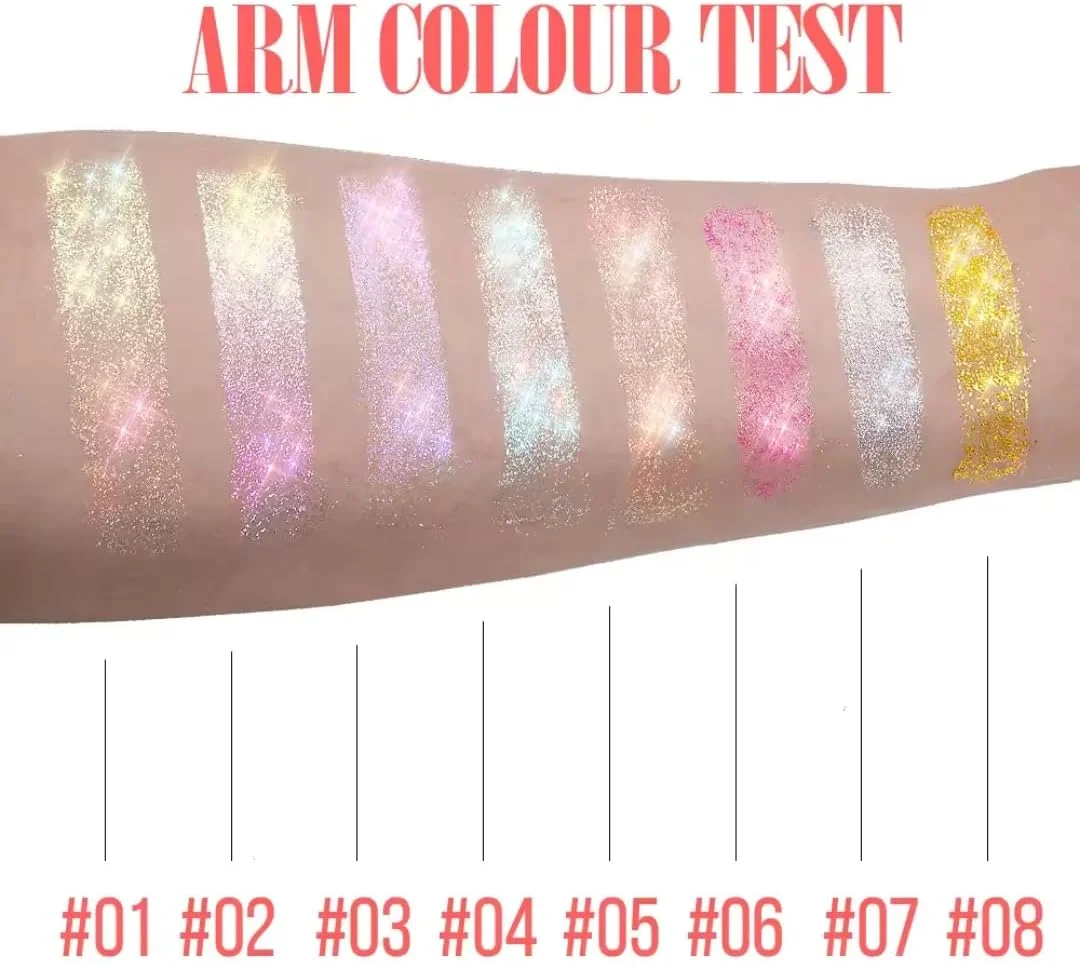 ژل اکلیلی رولی صورت و بدن NIKITA.VIVI ۲۵ میلی لیتر (شماره ۷ نقره ای)، ژل اکلیلی بادوام برای مو، گوش، ناخن، بدن و گردن، آرایش اکلیلی هولوگرافیک با رنگدانه بالا و استفاده آسان