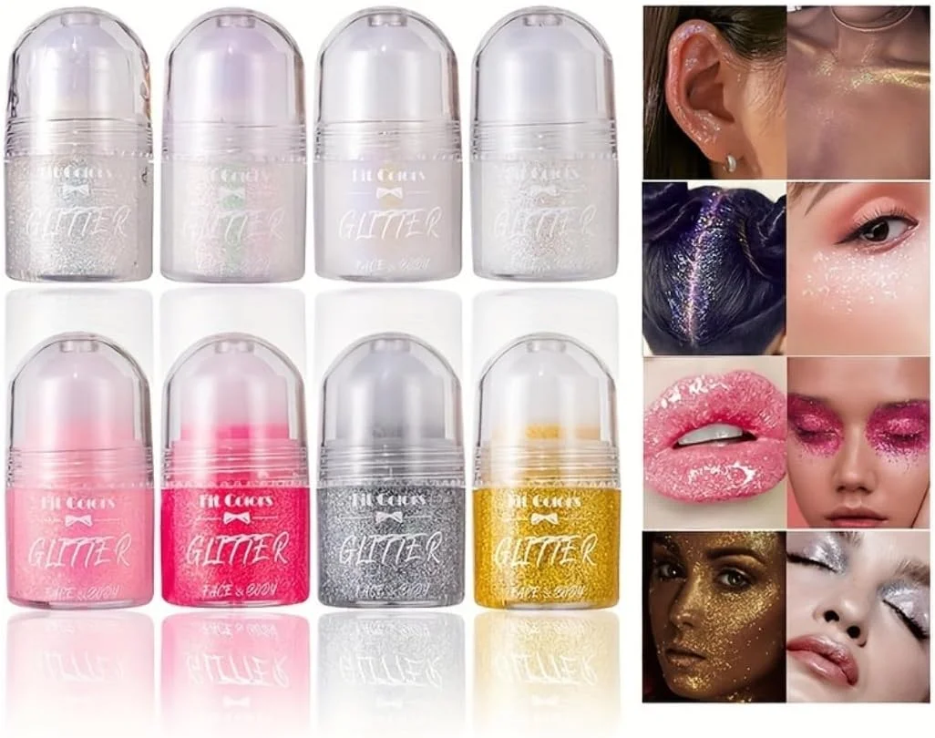 ژل اکلیلی رولی صورت و بدن NIKITA.VIVI ۲۵ میلی لیتر (شماره ۷ نقره ای)، ژل اکلیلی بادوام برای مو، گوش، ناخن، بدن و گردن، آرایش اکلیلی هولوگرافیک با رنگدانه بالا و استفاده آسان