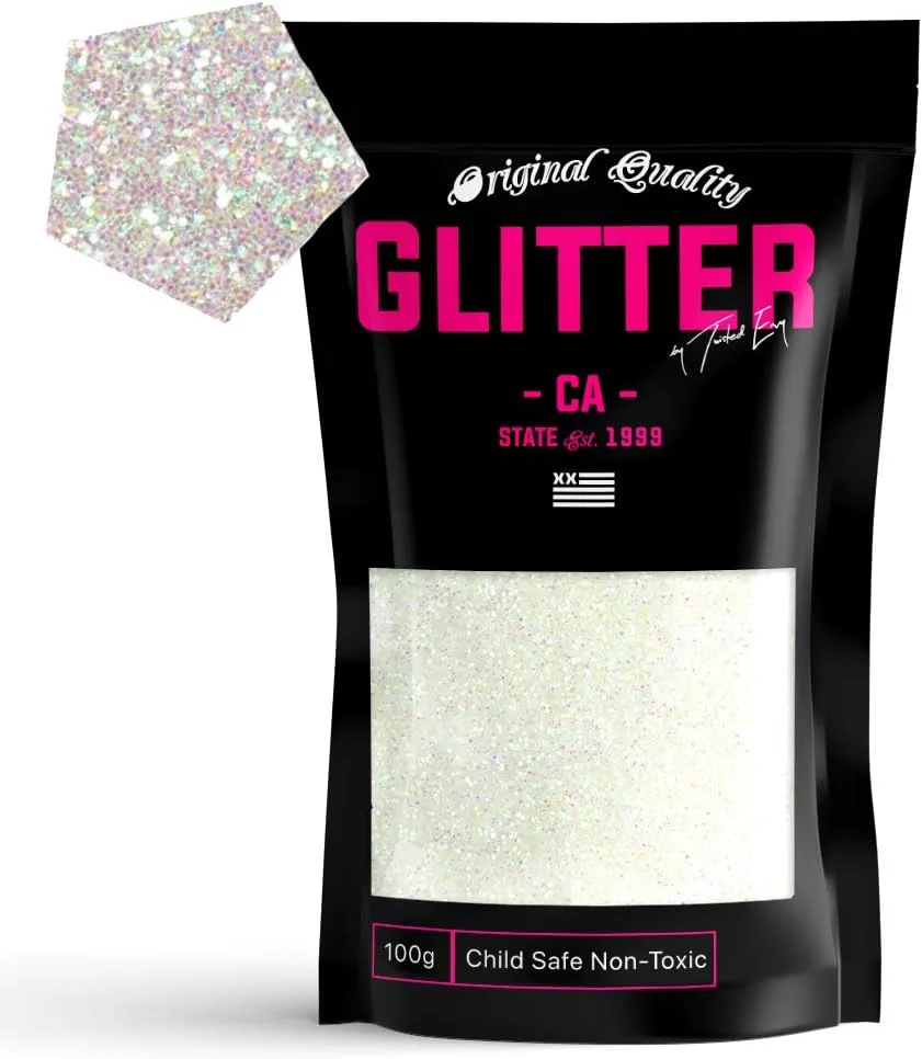 اکلیل فوق العاده ریز و با کیفیت ممتاز رنگین کمانی TWISTED ENVY، 100 گرم / 3.5 اونس، چند منظوره، مناسب برای کاغذ، شیشه، تزئینات و پروژه های DIY