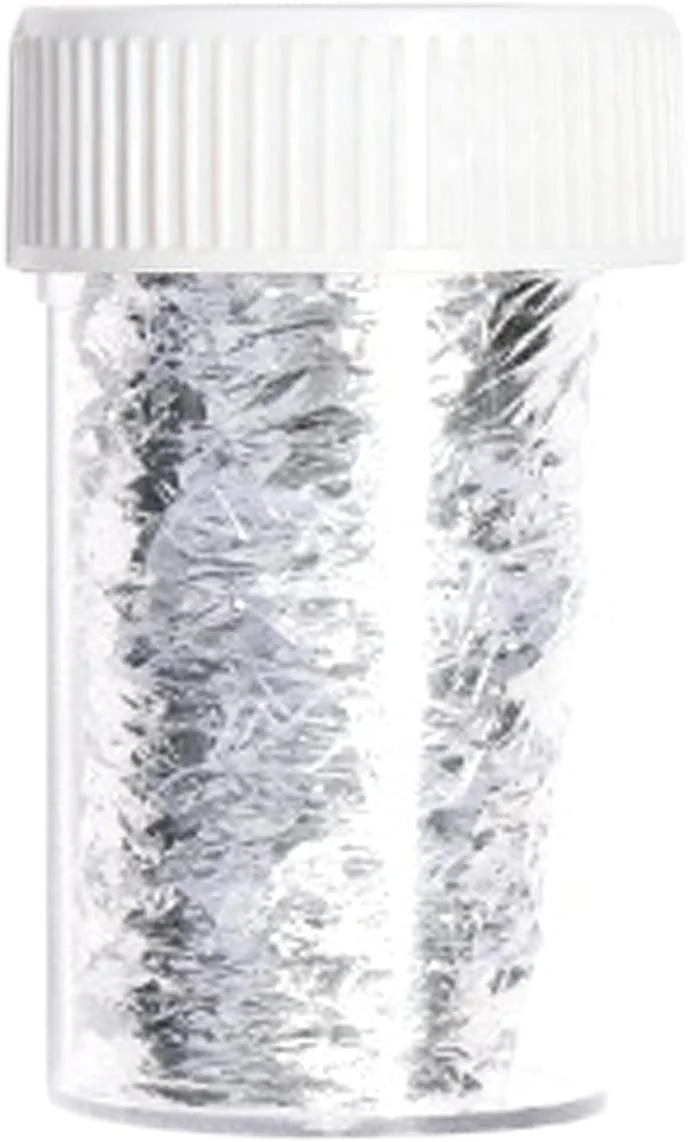 تکه های براق فلزی طراحی ناخن، اکلیل طلایی و نقره ای، فویل طراحی ناخن، برچسب فویلی، لوازم جانبی DIY برای مهمانی و جشنواره (D)