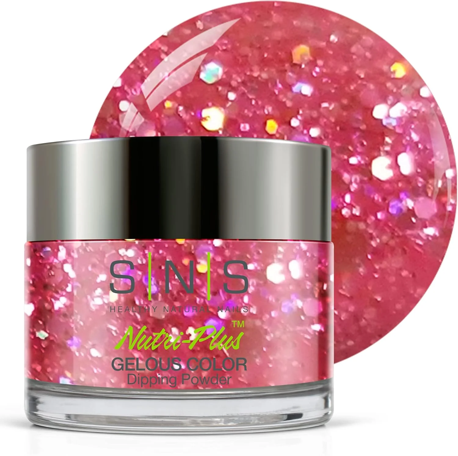 پودر دیپ ناخن SNS، پودر دیپ رنگی ژلوس - رژ لب توکان (صورتی/سرخابی، اکلیلی) - رنگ ناخن دیپ ماندگار تا 14 روز - بدون بو و بدون نیاز به لامپ UV - 1 اونس