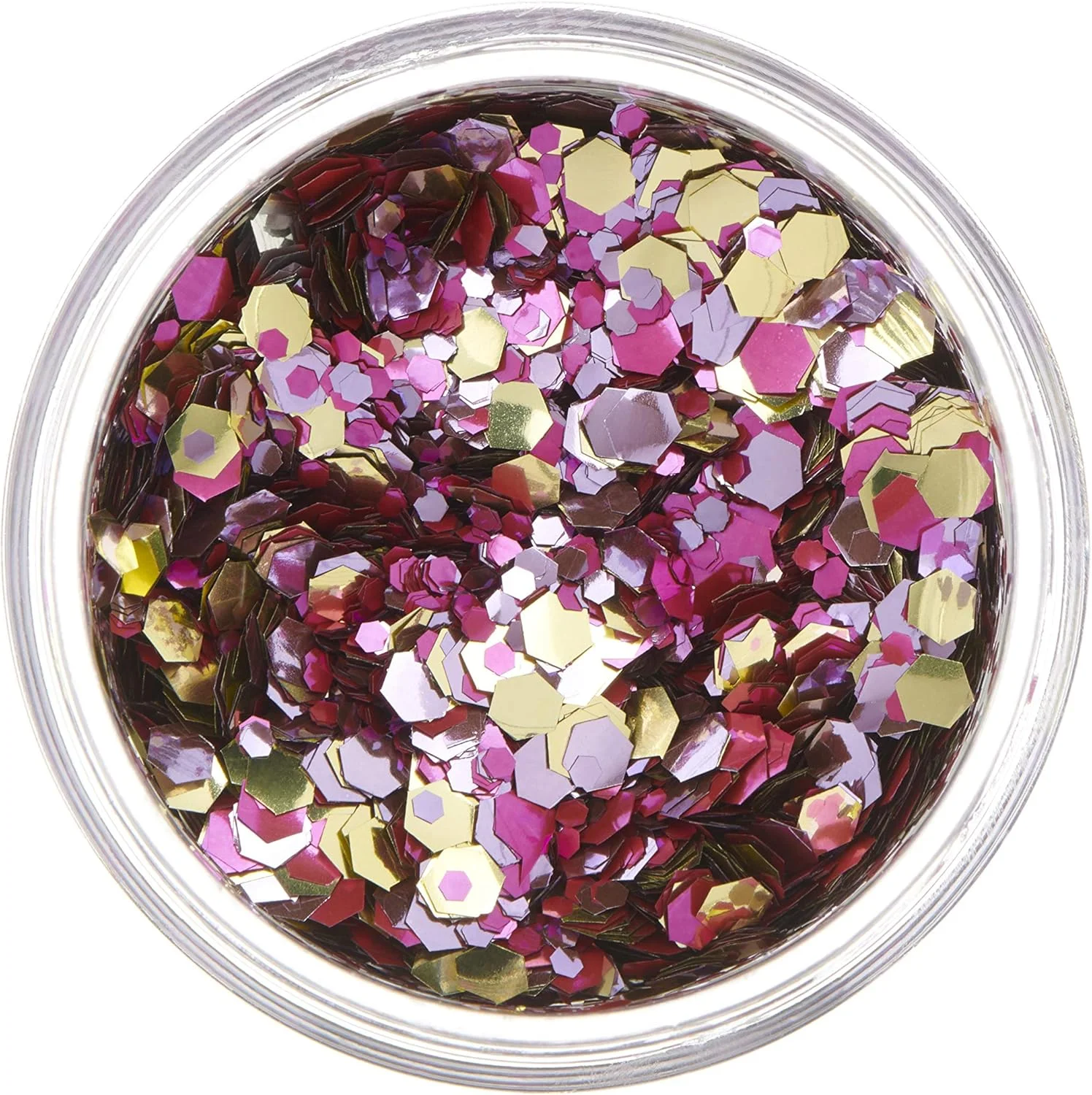 اکلیل زیستی درشت عرفانی مون گلیتر - 100% اکلیل زیستی آرایشی برای صورت، بدن، ناخن، مو و لب - 3 گرم - جشن