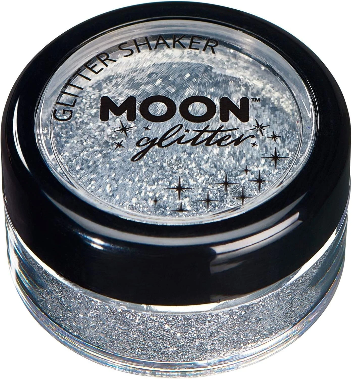 اکلیل های هولوگرافیک مون گلیتر - نقره ای - اکلیل آرایشی برای صورت، بدن، ناخن، مو، لب - 5 گرم