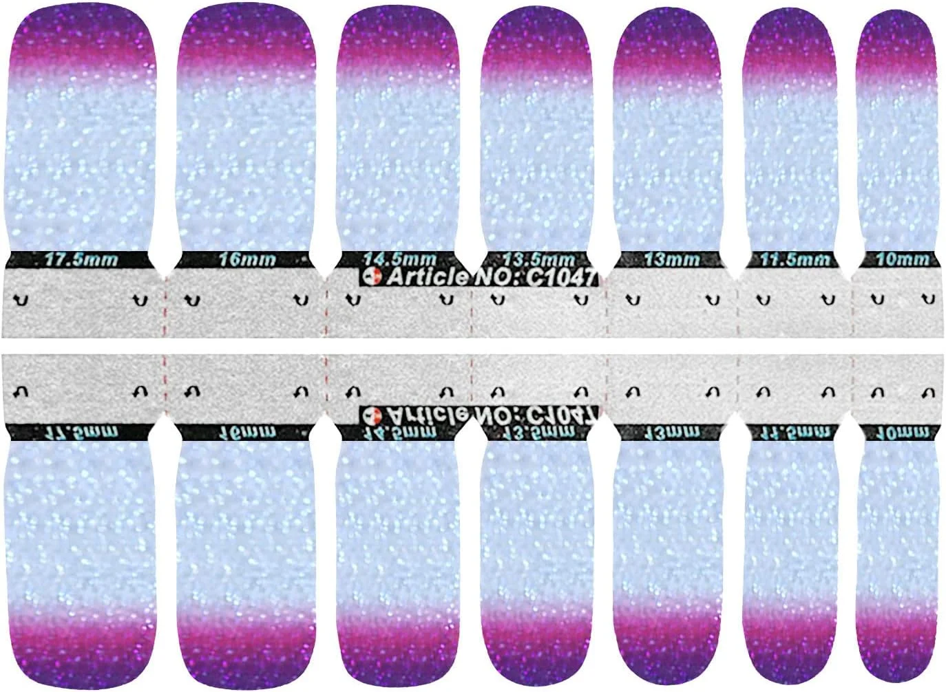 برچسب ناخن رنگ گرادیانی اکلیلی پوشش کامل برچسب لاک نوارهای برگردان ست برچسب ناخن خودچسب برای زنان و دختران