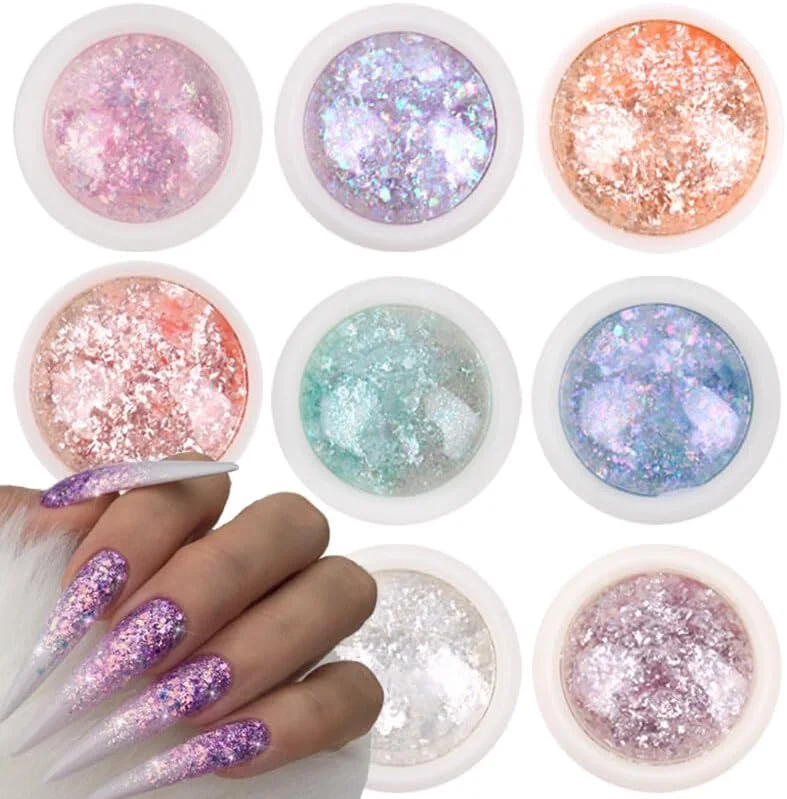 تکه های فویل طراحی ناخن، برچسب های اکلیلی فویل ناخن، بطری فویل ناخن رنگی مخلوط تزئین اکلیلی سه بعدی، لوازم جانبی طراحی DIY برای ناخن DIY/آرایش/صنایع دستی/طراحی ناخن