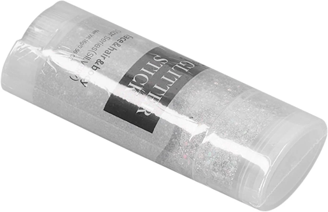 استیک ژل اکلیلی بدن Denash، استیک اکلیلی براق بدن، نقره ای نرم و بادوام برای ناخن ها و مهمانی