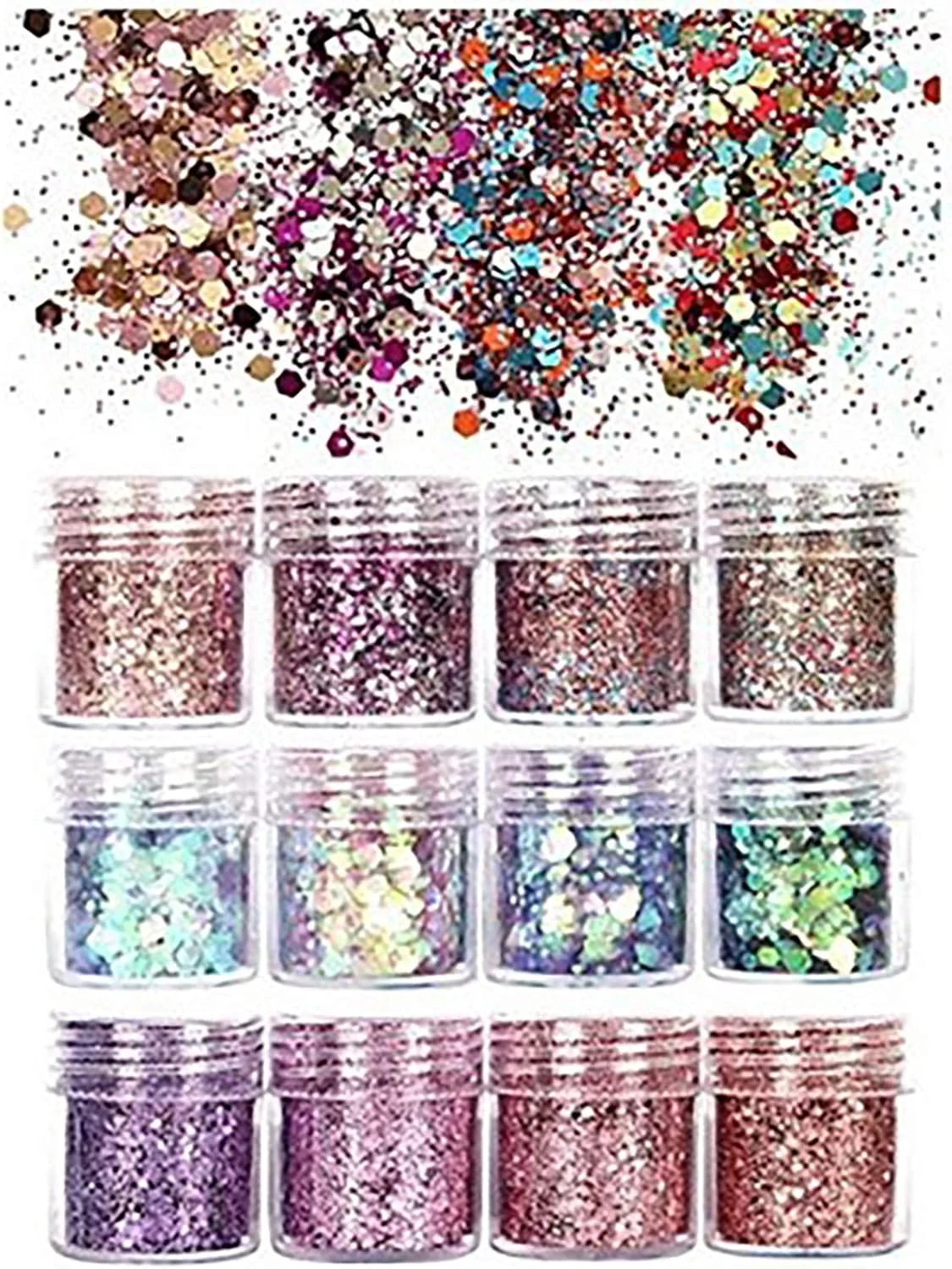 چسب فویل ناخن + پولک های مخلوط ناخن فوق العاده نازک گرادیان + مجموعه پودر رنگی کوچک 2 + خشک کن ناخن مینی 3 میلی متری (چند رنگ، یک سایز)