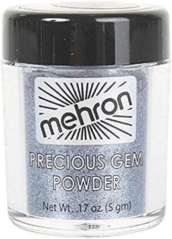 پودر اکلیلی драгоценный камък Mehron، 4.8 گرم | رنگ های ابریشمی و درخشان، سایه چشم پودری براق | برای صورت، بدن و ناخن | افزایش شدت، بهبود ظاهر و ایجاد جلوه ای چشمگیر (یاقوت کبود)