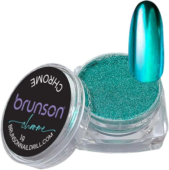 پودر ناخن کروم برونسون، پودر ناخن آینه ای با لاتکس مایع، پودر ناخن متالیک با جلوه آینه ای هولوگرافیک، تزئین ناخن، پودر رنگدانه مانیکور MC-06