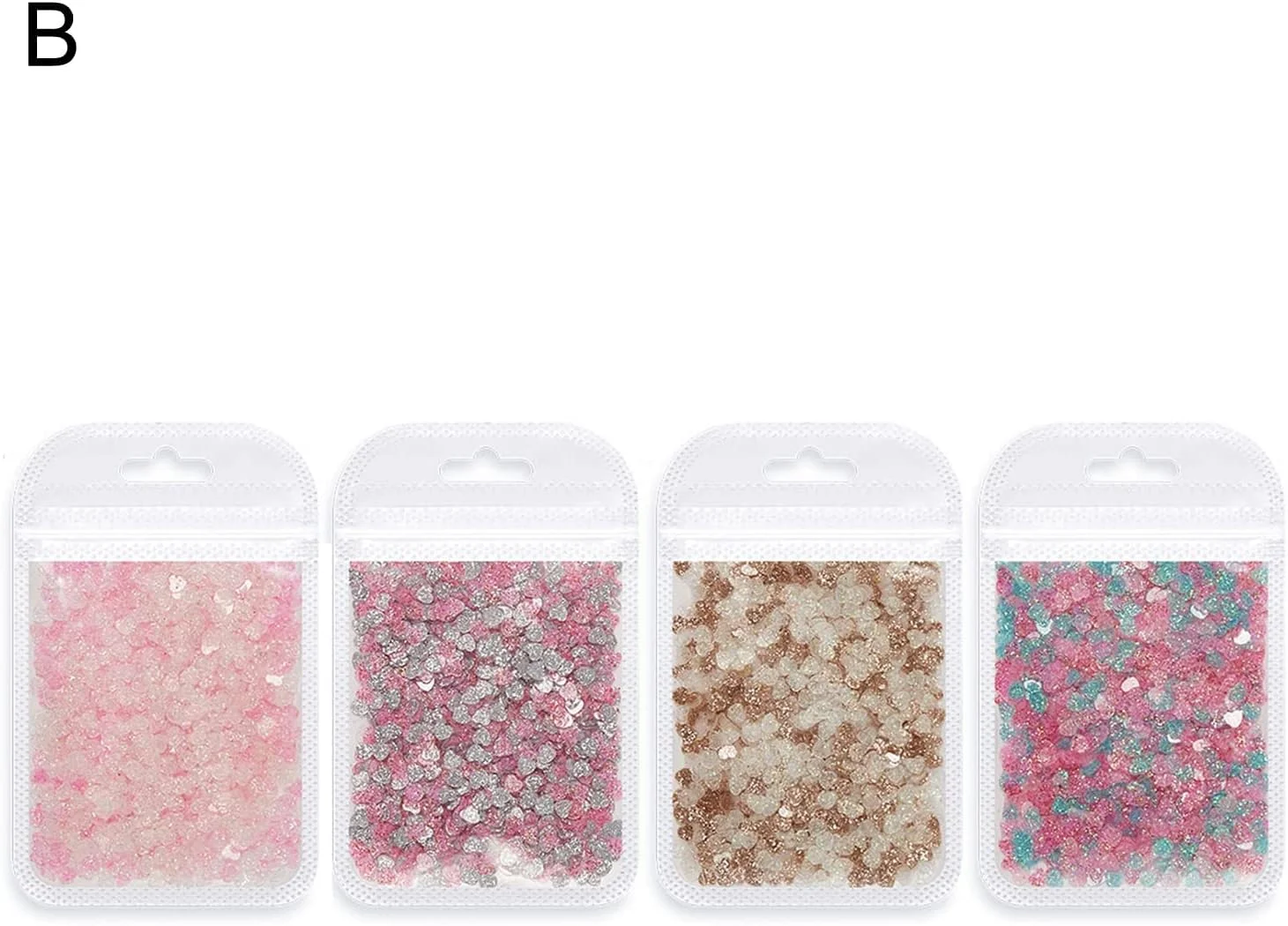 یک بسته تزئین ناخن پولکی، جلوه بصری براق، درخشان، پولک های اکلیلی ناخن بازتابنده نور، ظریف