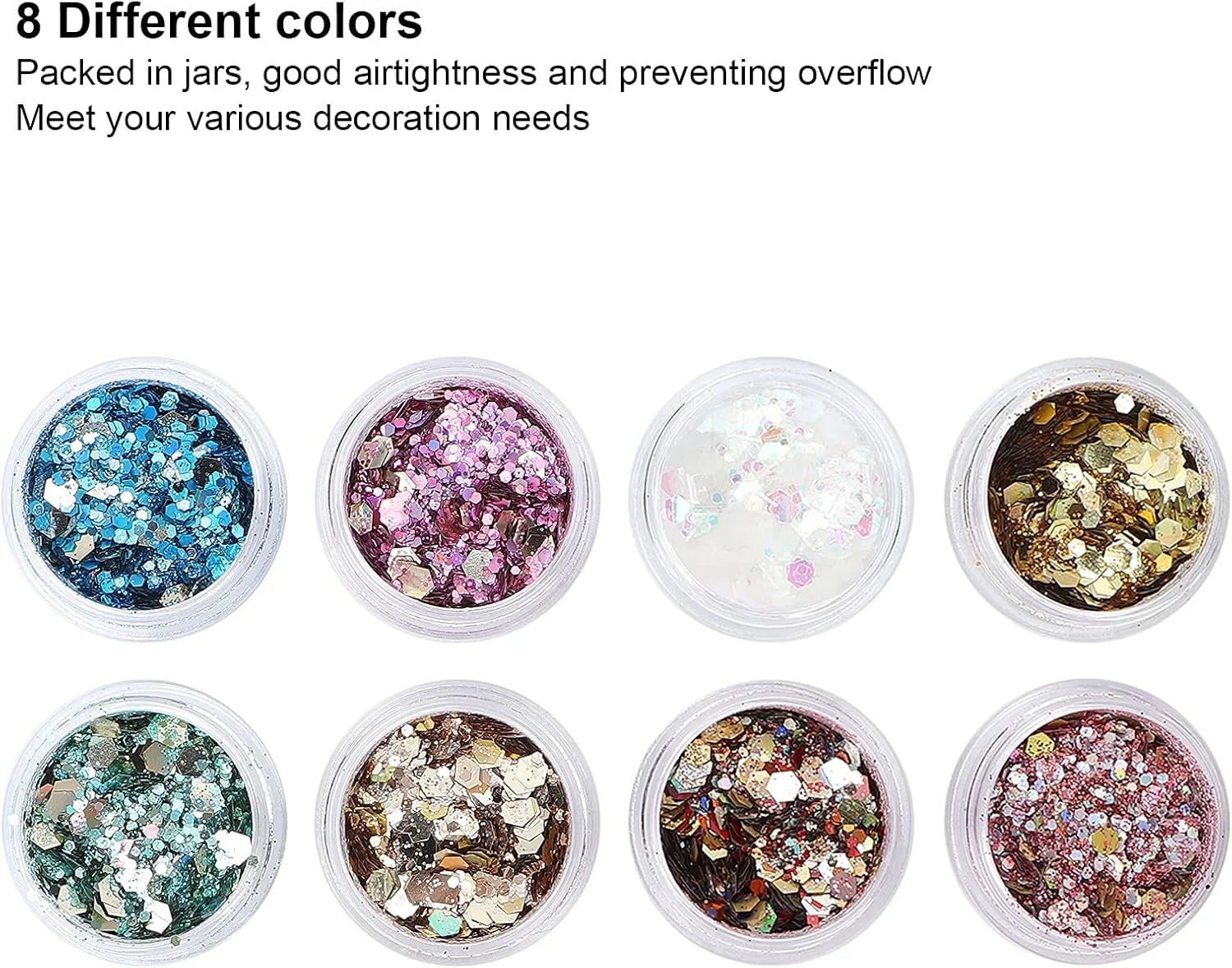 ZAied 8 جعبه/ست پولک طراحی ناخن، اکلیل ناخن کاردستی DIY، لوازم جانبی تزئین ناخن، تزئینات مصنوعی در اشکال مختلف