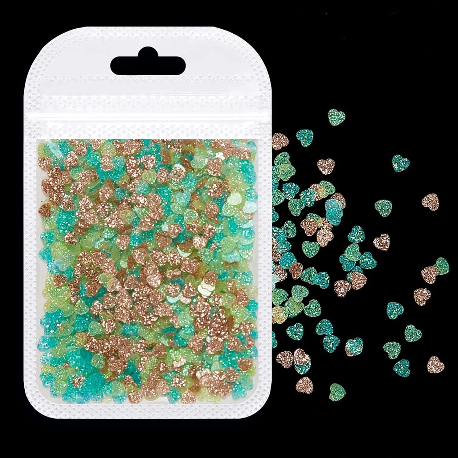 یک بسته پولک ناخن تزئینی، با جلوه بصری براق، درخشان، بازتابنده نور، پولک های ظریف