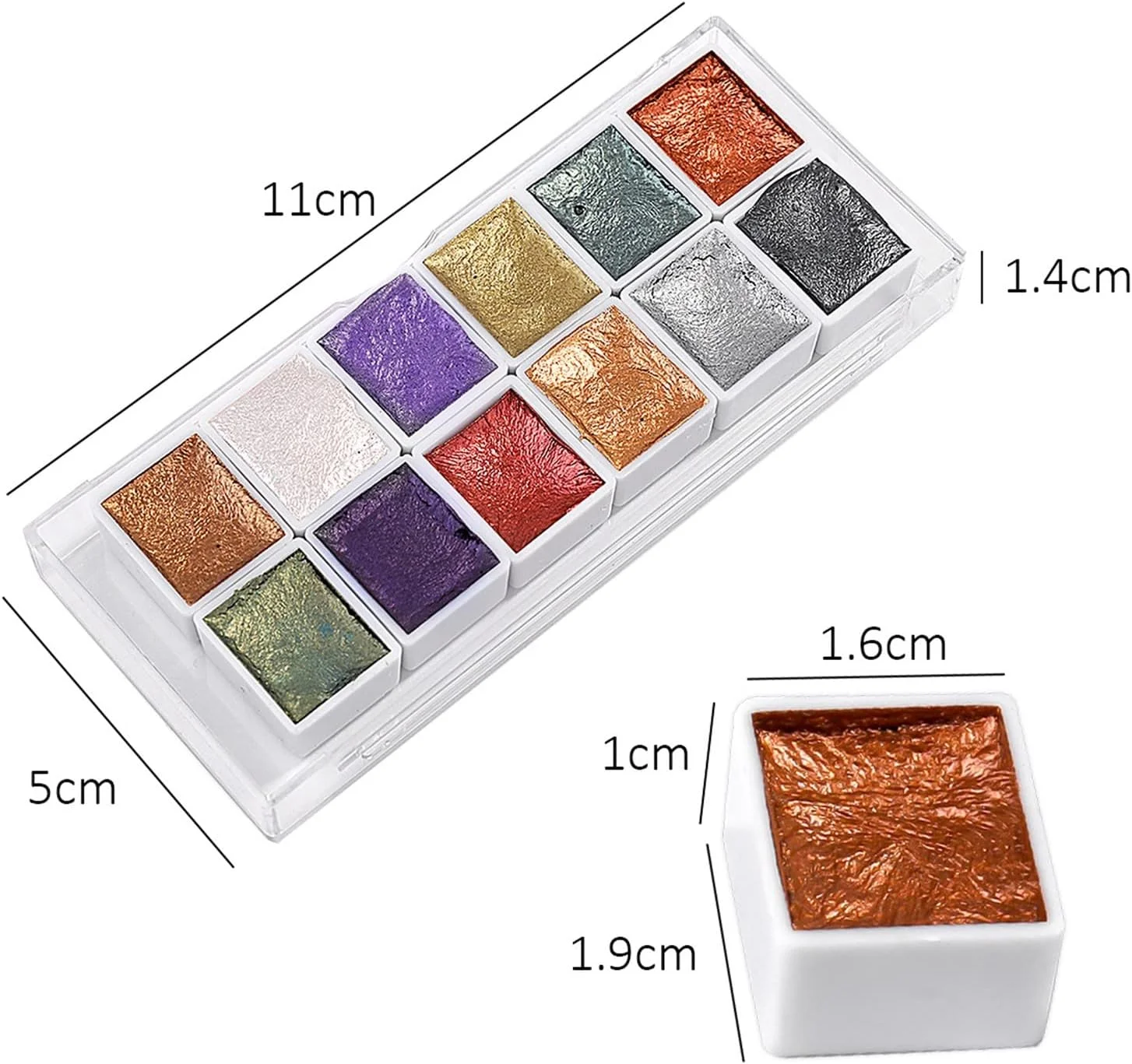 ست طراحی ناخن شامل اکلیل، رنگ های درخشان و آبرنگی - کیت ۱۲ رنگ طراحی ناخن شامل رنگ های مرواریدی، لاک آبرنگی، رنگ های آبرنگی، جوهر اکلیلی و رنگدانه