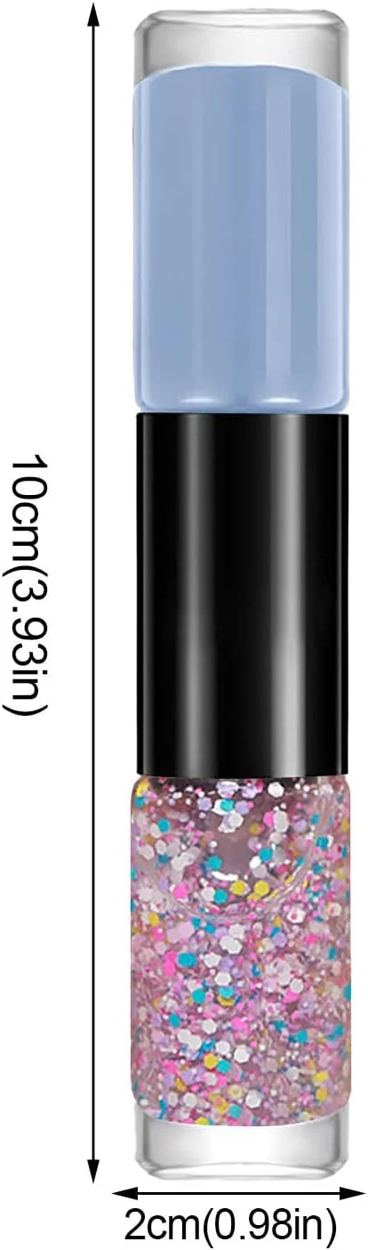 ست لاک ناخن، لاک ناخن اکلیلی، لاک ناخن دو سر با دو رنگ، لاک ناخن سازگار با محیط زیست، لایه برداری آسان و لاک ناخن خشک شونده سریع، لاک ناخن اکلیلی 12 میلی لیتر (S، 10 * 2 * 2 سانتی متر)