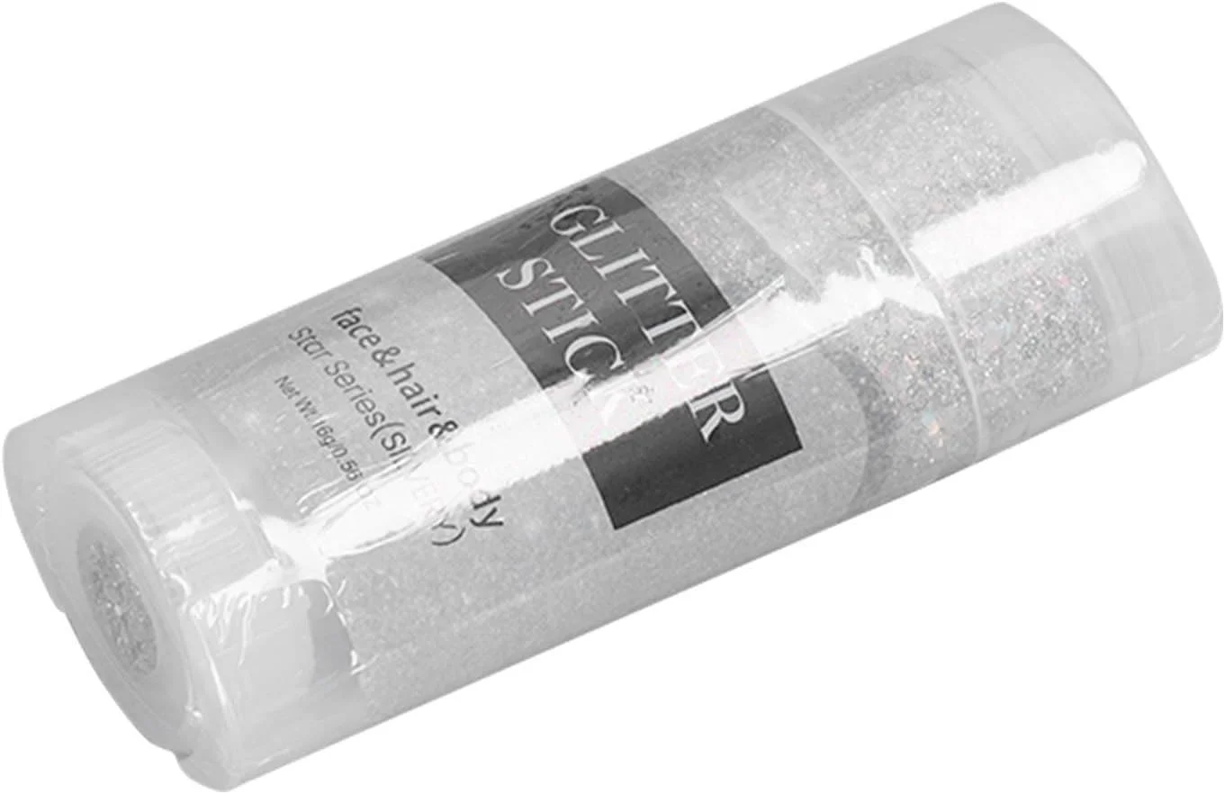 استیک ژل اکلیلی بدن Denash، استیک اکلیلی براق بدن، نقره‌ای نرم بدون ریزش برای ناخن‌ها برای مهمانی