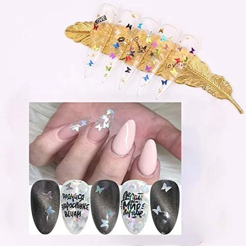 اکلیل ناخن پروانه ای 12 رنگ، پولک های هولوگرافیک برای آرایش چشم و مانیکور، اکلیل براق برای تزئینات DIY، غیر چسبنده برای استفاده آسان، سبک پرنسسی