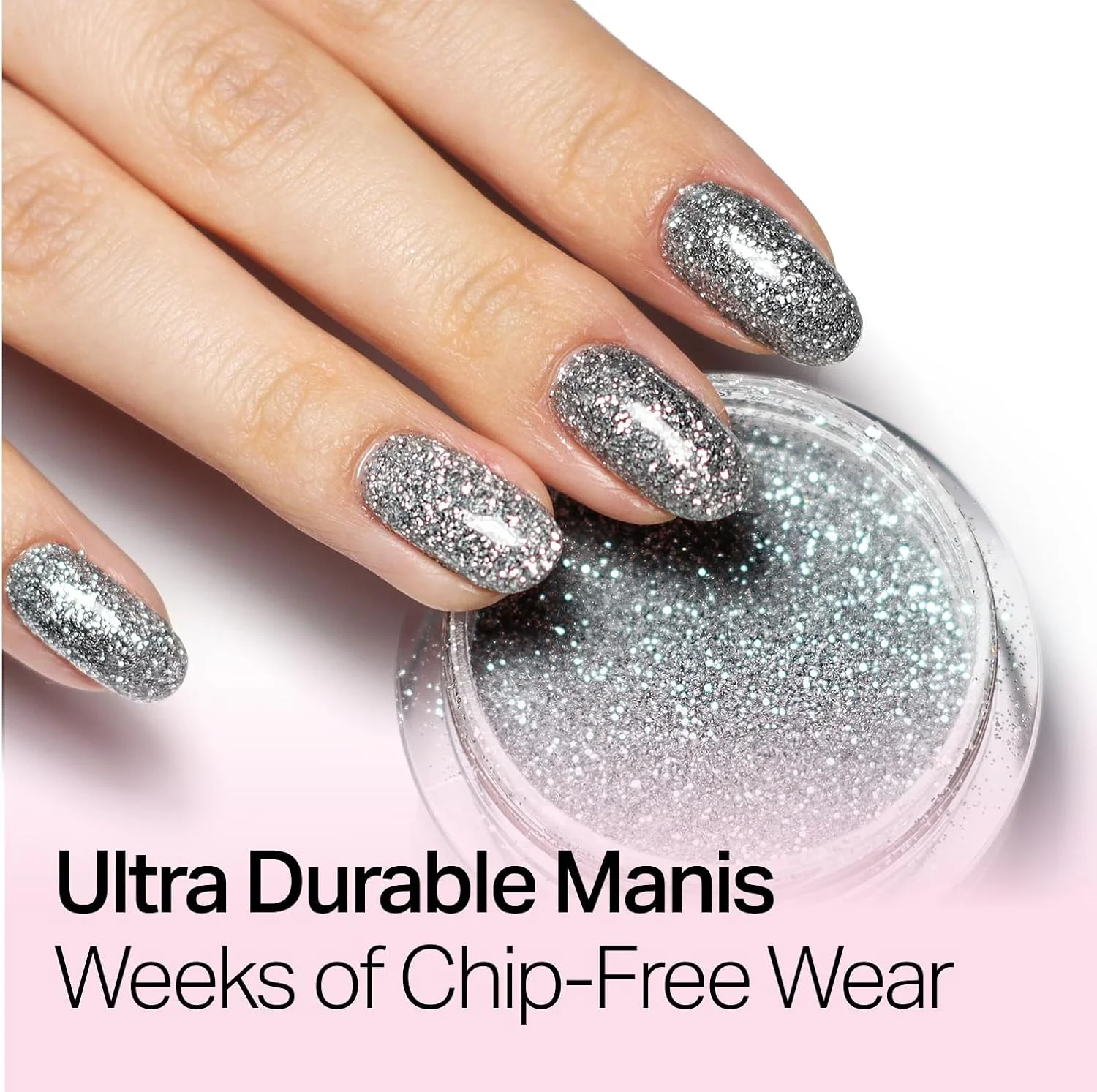 پودر دیپ ناخن برای ناخن، رنگ جشن – پودر دیپ ناخن اکلیلی نقره ای، ساخته شده با فرمول بسیار ریز و رنگدانه ای، بدون نیاز به نور UV، ناخن های DIY در خانه برای مبتدیان یا حرفه ای ها، 14 گرم