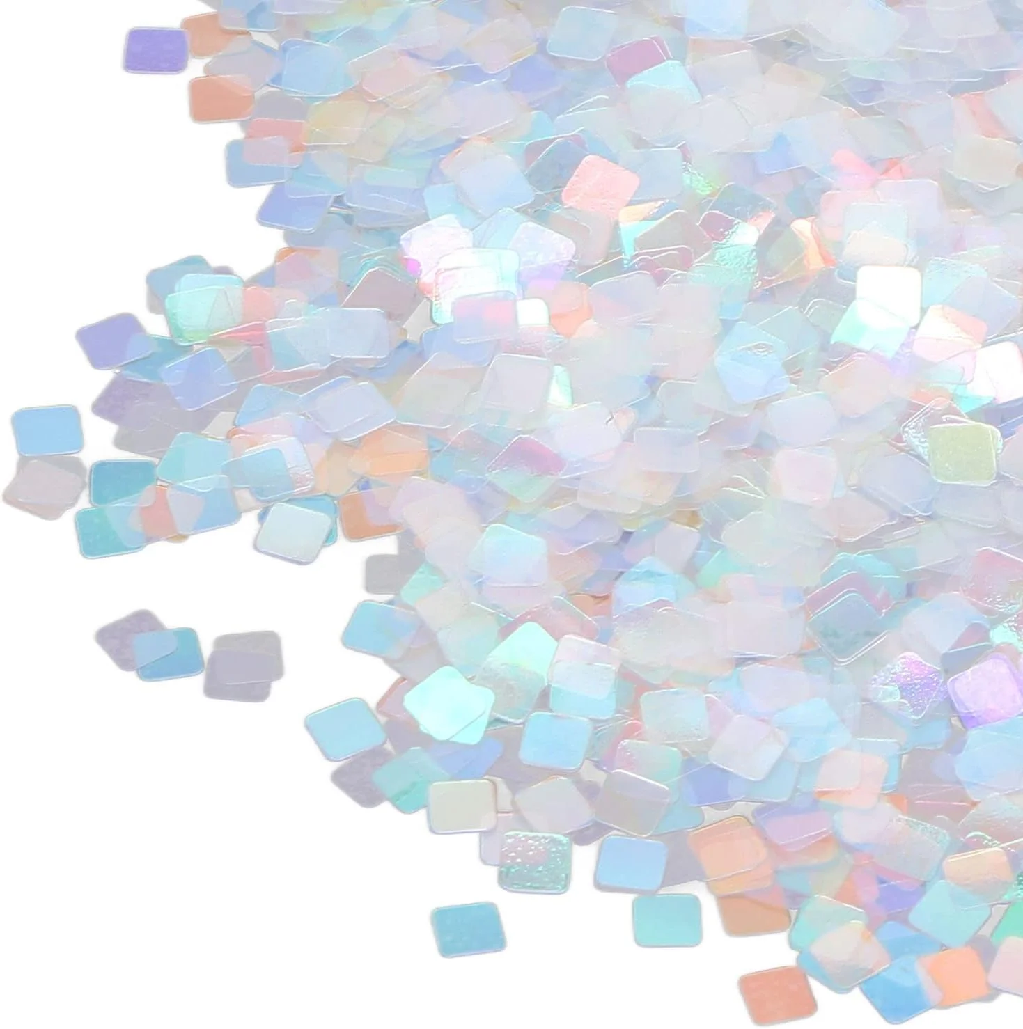 پولک ناخن، پولک های براق هنر ناخن DIY تزیینات پولکی مربعی براق ناخن