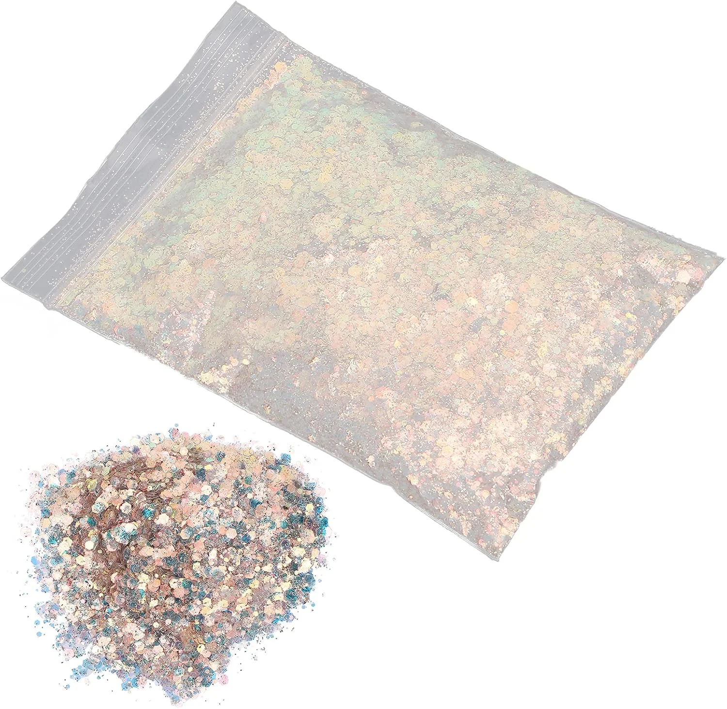 پولک اکلیلی ناخن، پولک های هنری ناخن چند منظوره 50 گرمی برای صنایع دستی DIY، استفاده خانگی، آرایش و سالن زیبایی (YJ03)