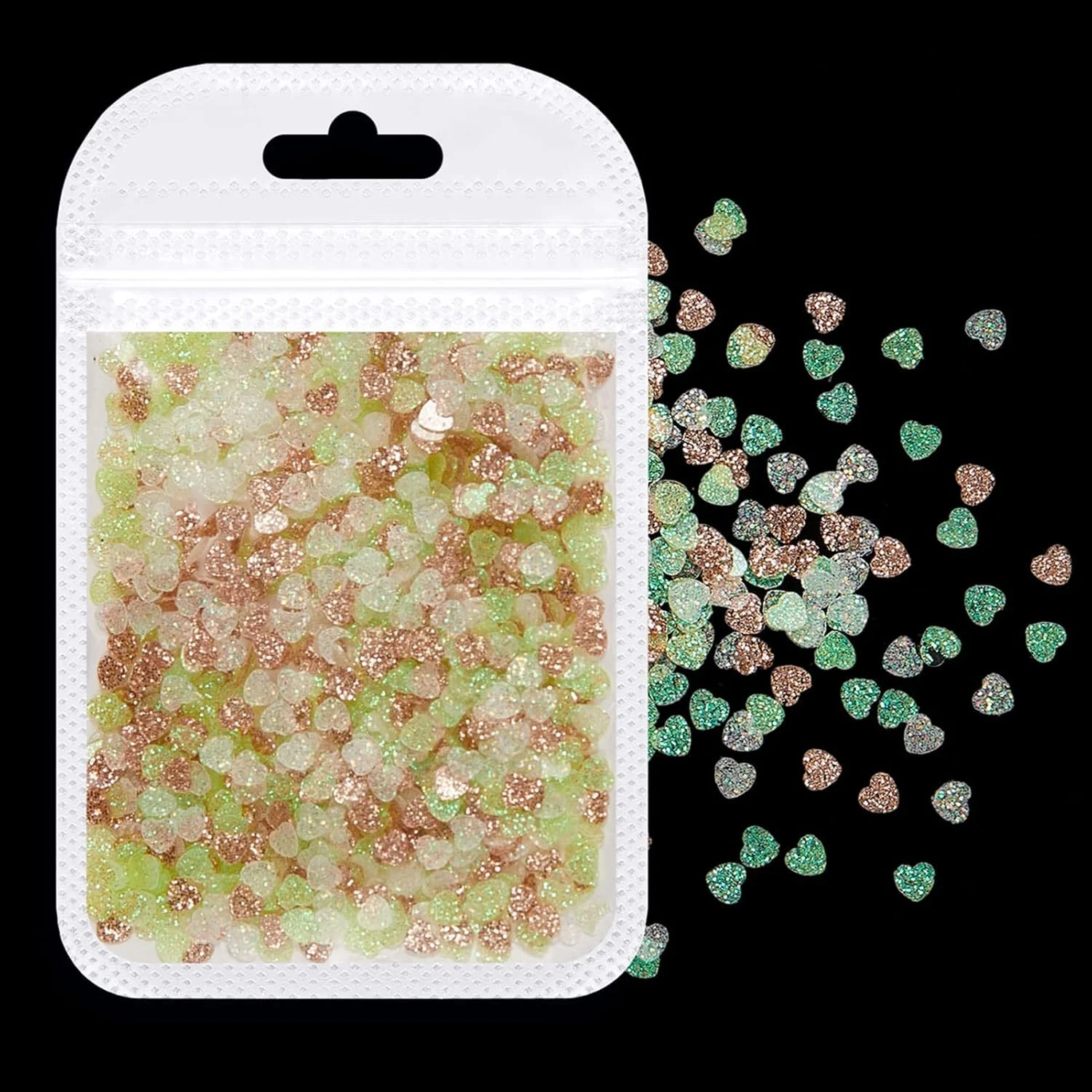 یک بسته پولک ناخن، تزئینی با جلوه بصری براق، پولک های درخشان و بازتابنده نور، پولک های ظریف