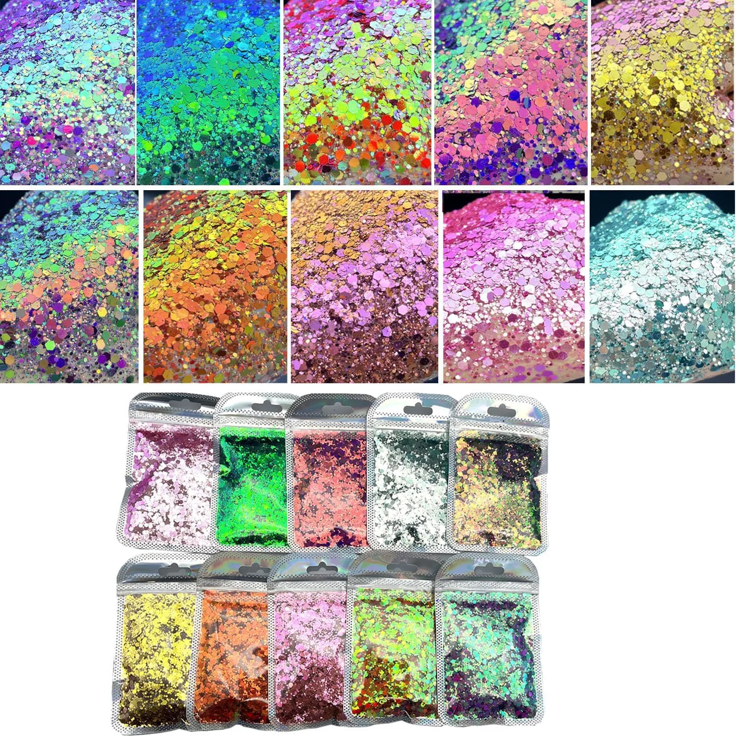 اکلیل آفتاب‌پرست، اکلیل تغییر رنگ برای لیوان، اکلیل ناخن، اکلیل رزین (بسته‌های C8-10)