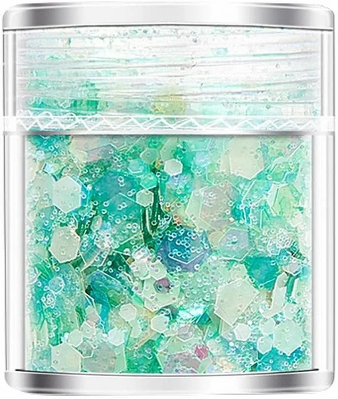 پودر درخشان تزئین ناخن، مناسب طراحی ناخن، 24 رنگ، پودر شب تاب، مناسب صورت، چشم، لب، بدن، مو و آرایش