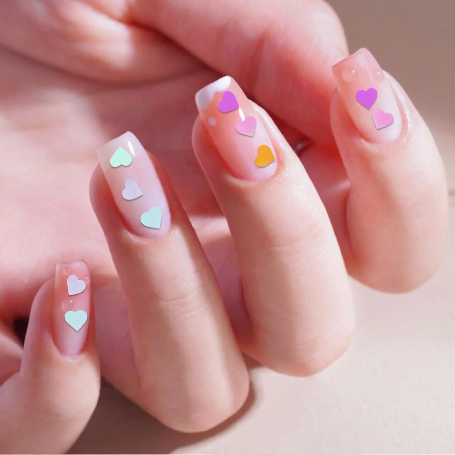 3 بسته پولک ناخن طرح قلب هولوگرافیک 6 رنگ، هنر طراحی ناخن ژاپنی، پولک های هولوگرافیک برای تزئینات و کاردستی، مناسب دفترچه خاطرات و مسافرت