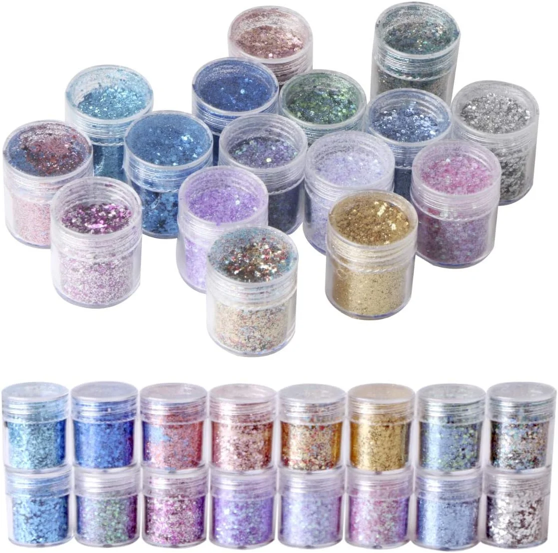 اکلیل بدن یونی‌م، 16 رنگ اکلیل درشت برای بدن، صورت، مو، آرایش، طراحی ناخن، اکلیل رنگی ترکیبی