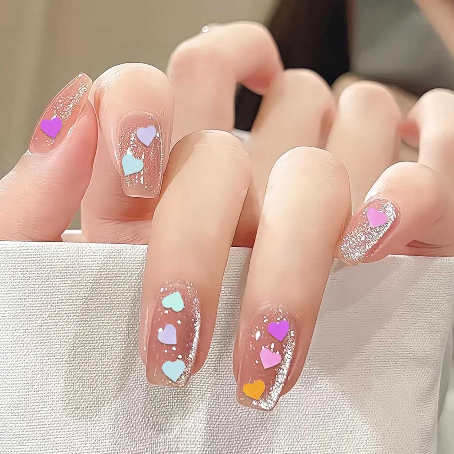 اکلیل ناخن | 6 رنگ پولک اکلیلی قلبی هولوگرافیک ناخن - هنر مانیکور ژاپنی برچسب های صنایع دستی هولوگرافیک برای دفتر خاطرات و مسافرت اکلیل ناخن | 6 رنگ پولک اکلیلی قلبی هولوگرافیک ناخن - هنر مانیکور ژاپنی برچسب های صنایع دستی هولوگرافیک برای دفتر خاطرات و مسافرت