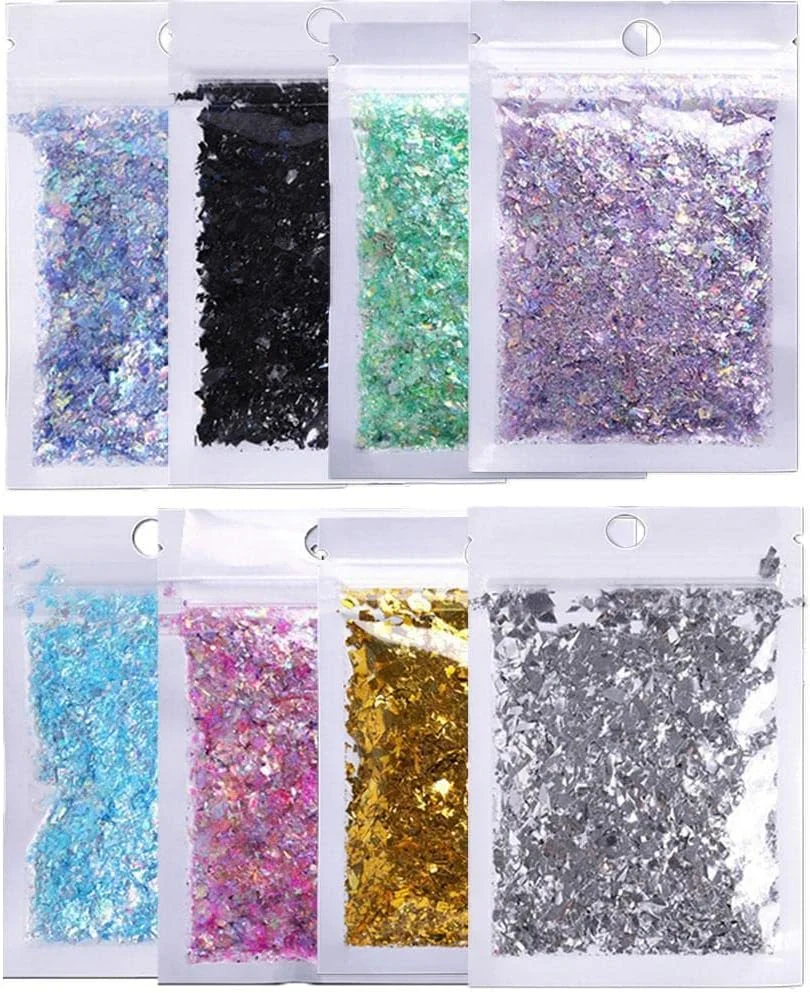 8 بسته پولک های اکلیلی ناخن، تزئینات سه بعدی براق برای طراحی ناخن، مناسب برای لاک ژل و طراحی ناخن هولوگرافیک 8 بسته پولک های اکلیلی ناخن، تزئینات سه بعدی براق برای طراحی ناخن، مناسب برای لاک ژل و طراحی ناخن هولوگرافیک