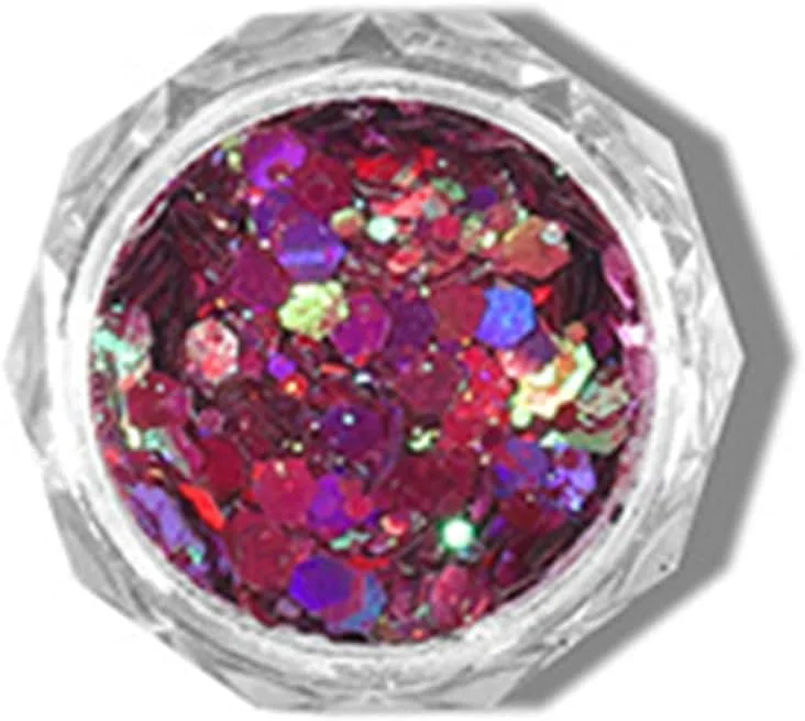 پولک های اکلیلی ناخن سه بعدی، برچسب های اکلیلی براق ناخن اکریلیک برای تزئین هنر ناخن و زیبایی ناخن