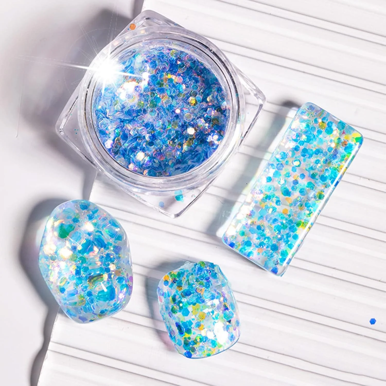 اکلیل ناخن لوکس، پولک های رنگی مخلوط، مقدار کافی برای بانوان