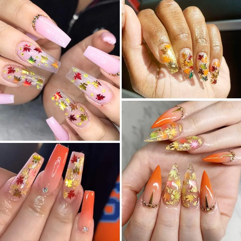 اکلیل ناخن پاییزی، 12 رنگ اکلیل سه بعدی هولوگرافیک برای ناخن، برچسب های پولک طلایی برگ افرا، تزئین ناخن، اکلیل ناخن پاییزی اکلیل ناخن پاییزی، 12 رنگ اکلیل سه بعدی هولوگرافیک برای ناخن، برچسب های پولک طلایی برگ افرا، تزئین ناخن، اکلیل ناخن پاییزی