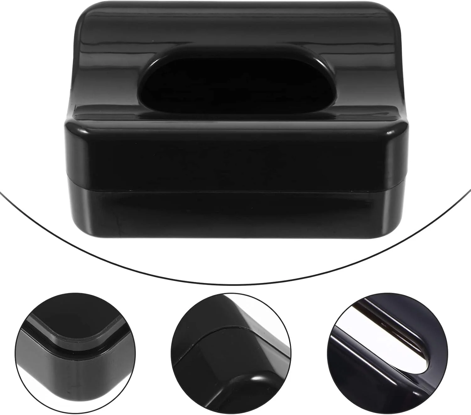 سینی بازیافت پودر دیپ، پلاستیکی، مناسب فرنچ ناخن، اکلیل، پولک، نگهدارنده ظروف، جعبه نگهداری نگین، برای لوازم جانبی طراحی ناخن و مانیکور مشکی