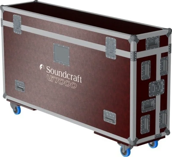کیف حمل سفارشی Soundcraft 5059572 برای کنسول میکس دیجیتال Vi7000 - کیف جاده ای ممتاز با پایه های مانیتور دوتایی و فضای رک 4U | 5059572