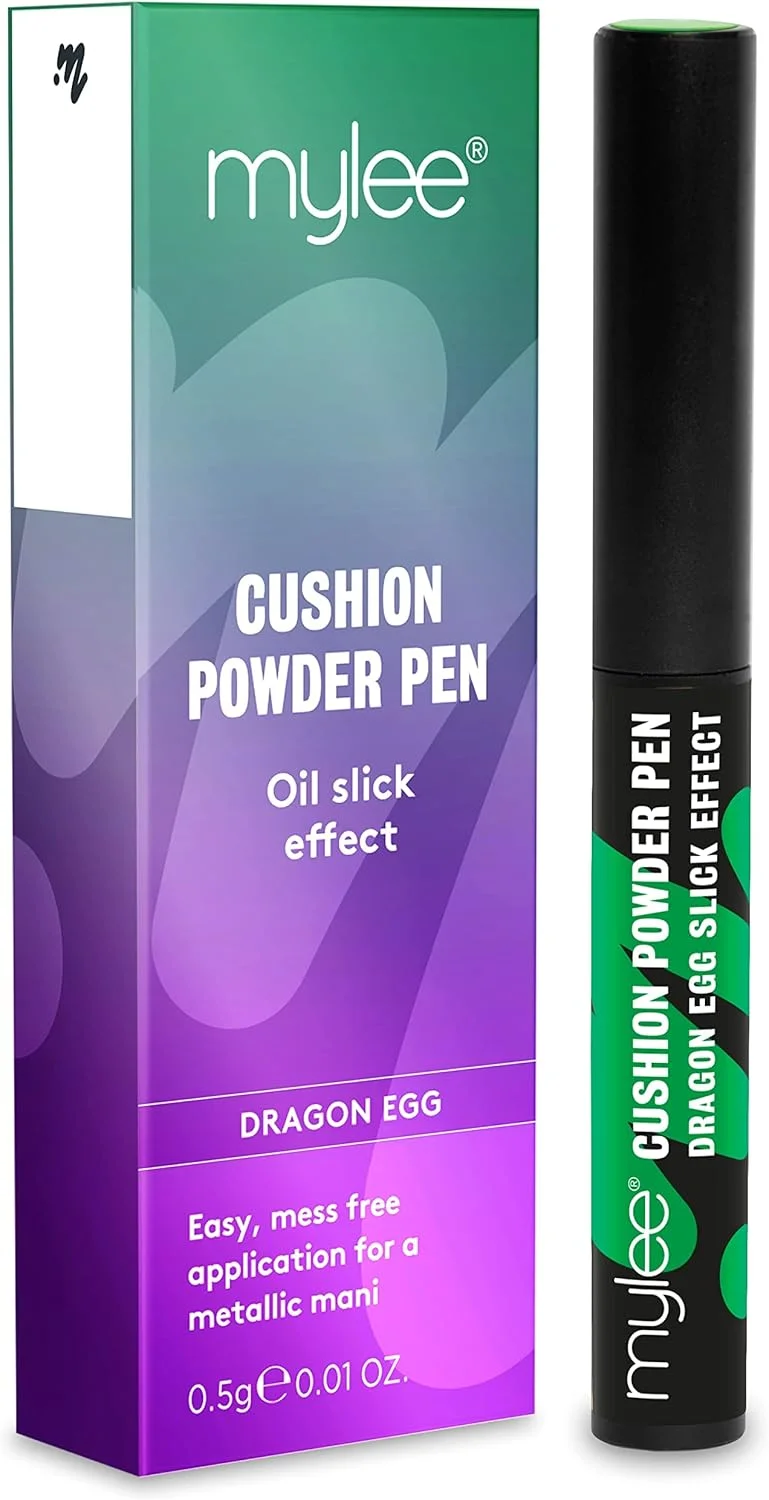 قلم پودر کروم کوسن هوا مایلی - تزئین پودر ناخن هولوگرافیک، جلوه آینه ای متالیک براق - ماندگاری طولانی، هنر ناخن DIY، ابزار مانیکور - تخم اژدها