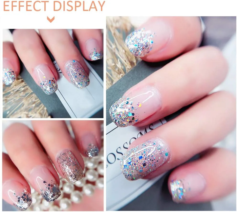 ۱۲ عدد اکلیل پولکی - لوازم هنری، برای نقاشی، مو، صورت، طراحی ناخن، تزئین اکلیلی، برچسب درخشان (رنگ طلایی)، پولک