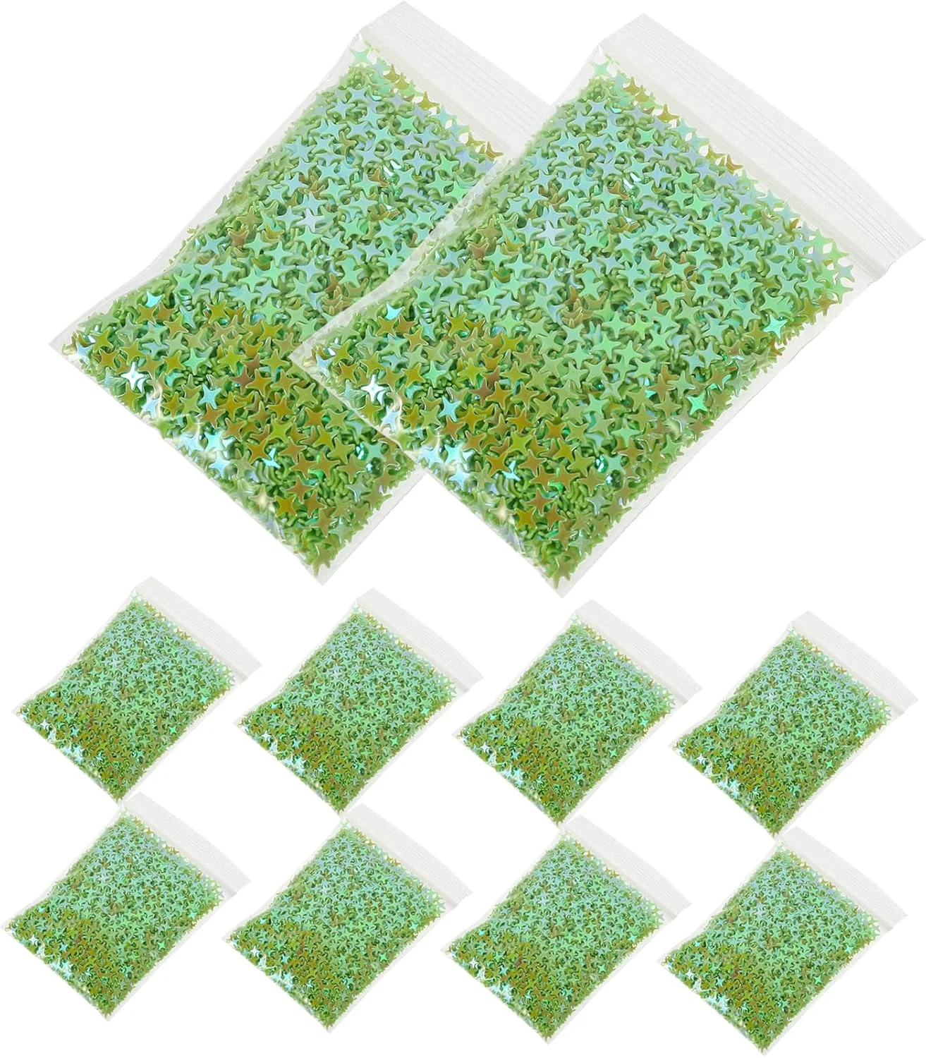 پولک های طراحی ناخن، تزئینات ناخن، 30 بسته پولک های درخشان ناخن، پولک های براق رنگین کمانی ناخن، نگین های ستاره ای ناخن، اکلیل های ناخن، پولک های فلزی