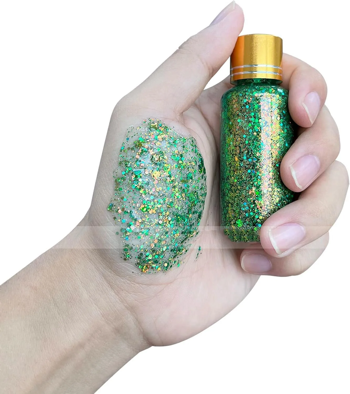 ژل اکلیل بدن هولوگرافیک برای صورت، بدن، ناخن، مایع اکلیلی سبز درشت ضد آب با ماندگاری فوق العاده بالا و خشک شدن سریع برای لوازم آرایش روز سنت پاتریک، 30 گرم (سبز برنجی) ژل اکلیل بدن هولوگرافیک برای صورت، بدن، ناخن، مایع اکلیلی سبز درشت ضد آب با ماندگاری فوق العاده بالا و خشک شدن سریع برای لوازم آرایش روز سنت پاتریک، 30 گرم (سبز برنجی)