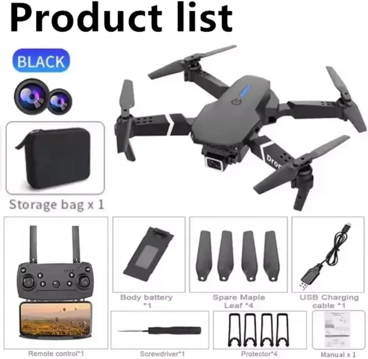 پهپاد دوربین‌دار 4K با کنترل از راه دور برای کودکان و بزرگسالان، بهترین پهپادها برای عکاسی هوایی، زمان پرواز 8-12 دقیقه، پهپاد با کارایی بالا با دوربین، بهترین پهپادها و لوازم جانبی برای سرگرمی و ماجراجویی