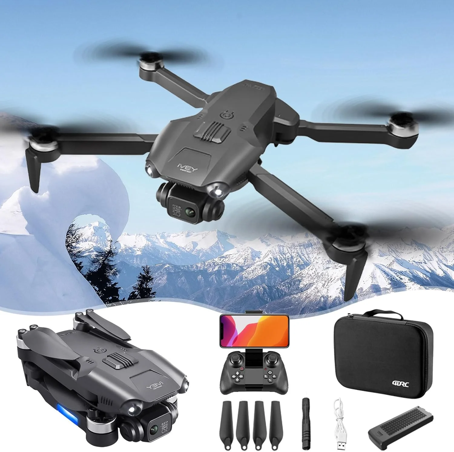 پهپاد با موتورهای براشلس، تصویربرداری هوایی دوگانه، هواپیماهای بدون سرنشین با کیفیت بالا و کنترل از راه دور، کوادکوپتر برای کودکان